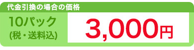 10パック3000円