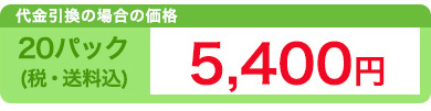 20パック5400円